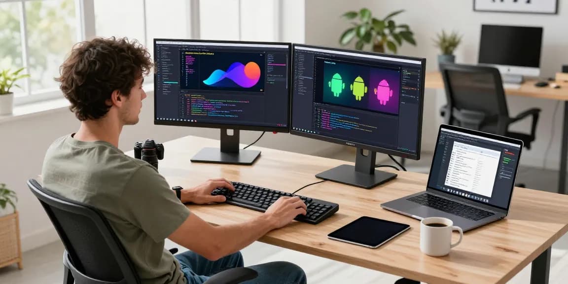 Creating Advanced Android animations and MotionLayout in a modern workspace.