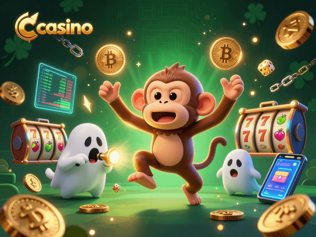 Experience enchanting wins at the casino with a mischievous poltergeist monkey and ghost-hunter puppy.