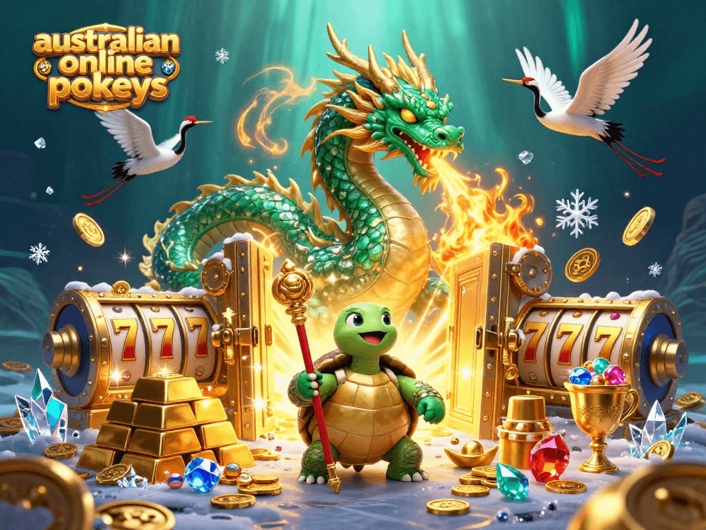 Experience thrilling australian online pokies featuring magical dragon and treasure elements.