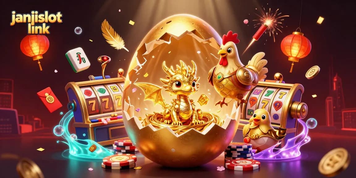 Experience winning excitement at janjislot link with a golden dragon guarding treasures in a vibrant casino scene.
