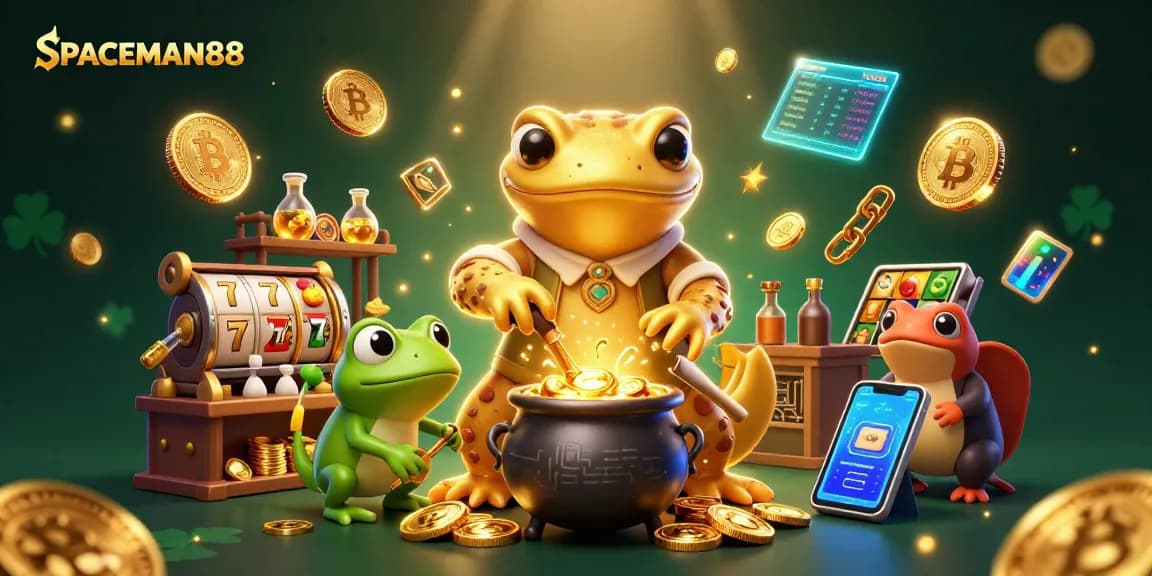 Experience thrilling gameplay at SPACEMAN88 with immersive slots design and captivating gold-themed elements.
