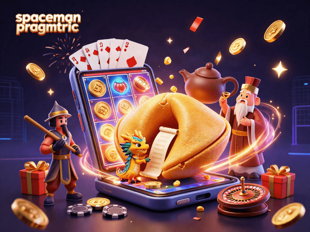 Experience the thrill of spaceman pragmatic with this vibrant illustration featuring dynamic casino elements.