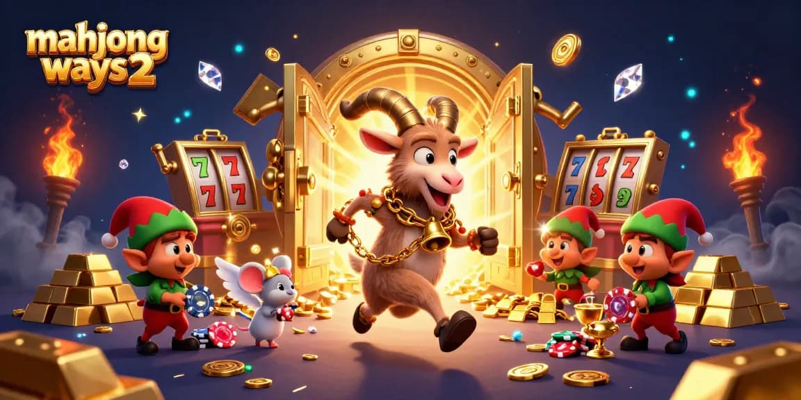 Experience thrilling action in mahjong ways 2 with an engaging casino scene featuring festive characters.