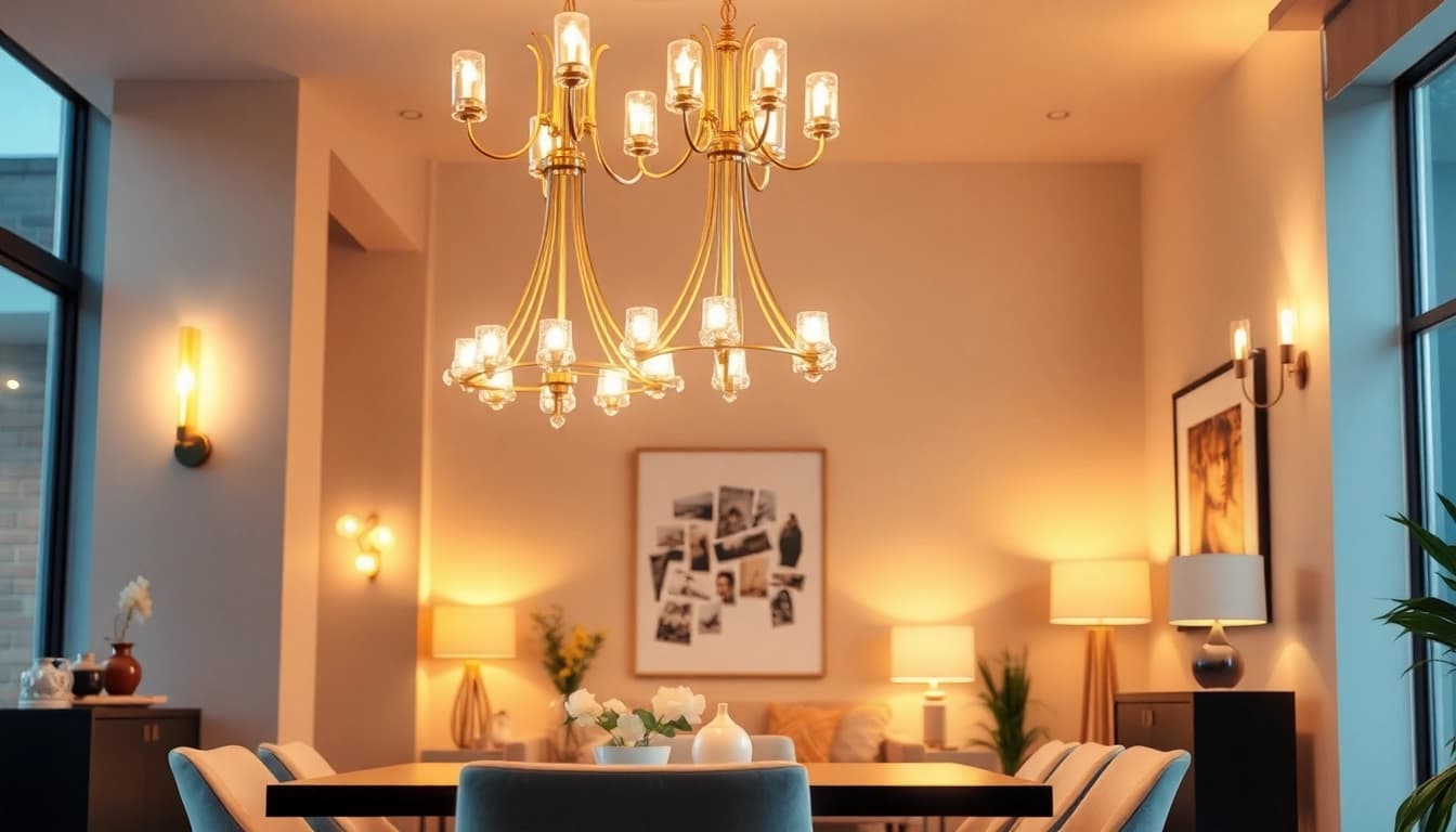 Showcasing various lighting solutions that enhance modern interior designs.