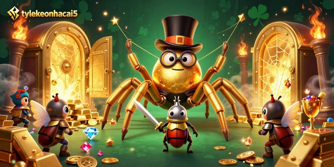 Experience the excitement of tylekeonhacai5 sports betting with a dynamic 3D illustration full of vibrant casino elements.