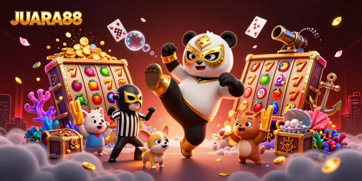 Watch JUARA88 come to life in this vibrant, dynamic 3D casino illustration!