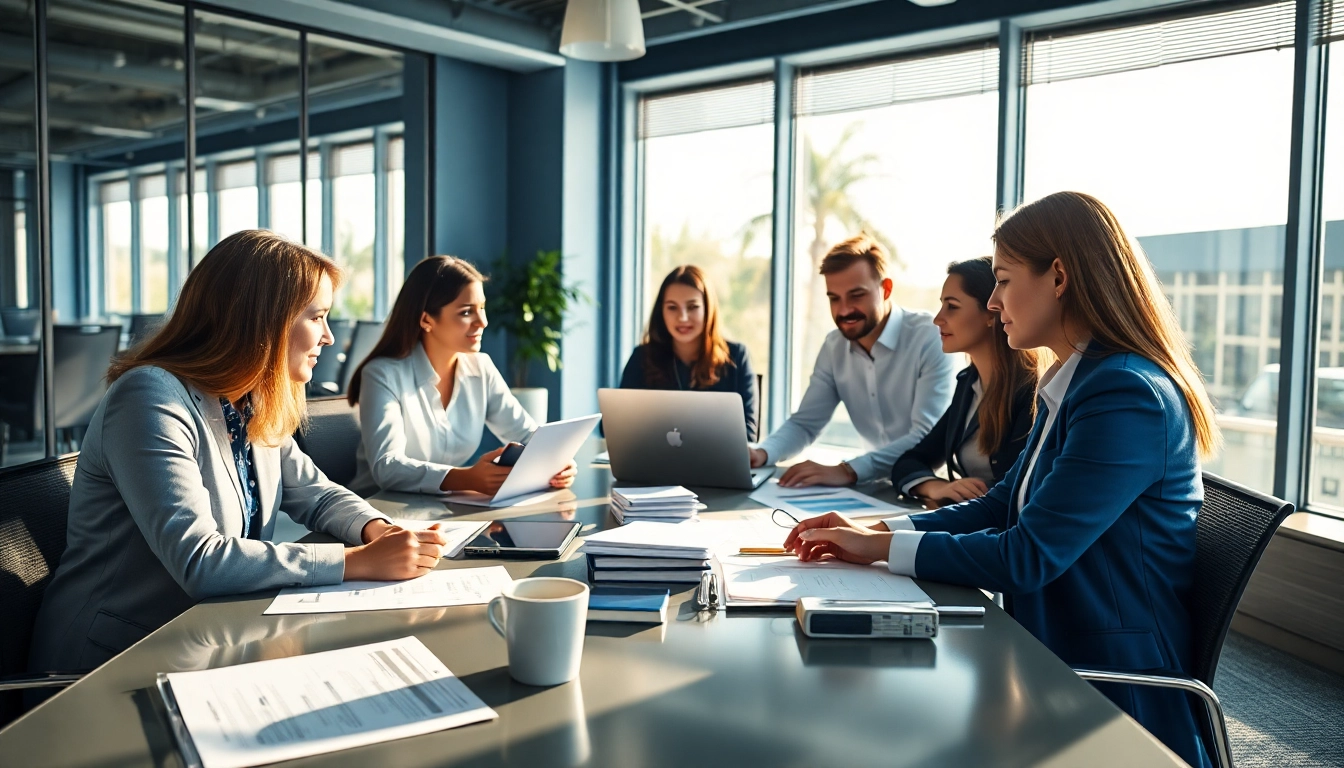 Streamlined registration and certification in federal databases with professionals collaborating in a modern office.