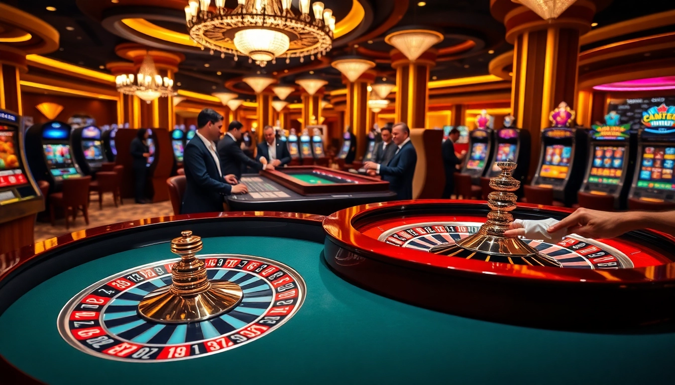 Experience thrilling bets at https://www.kjc.global/ with a vibrant roulette table and glamorous casino ambiance.