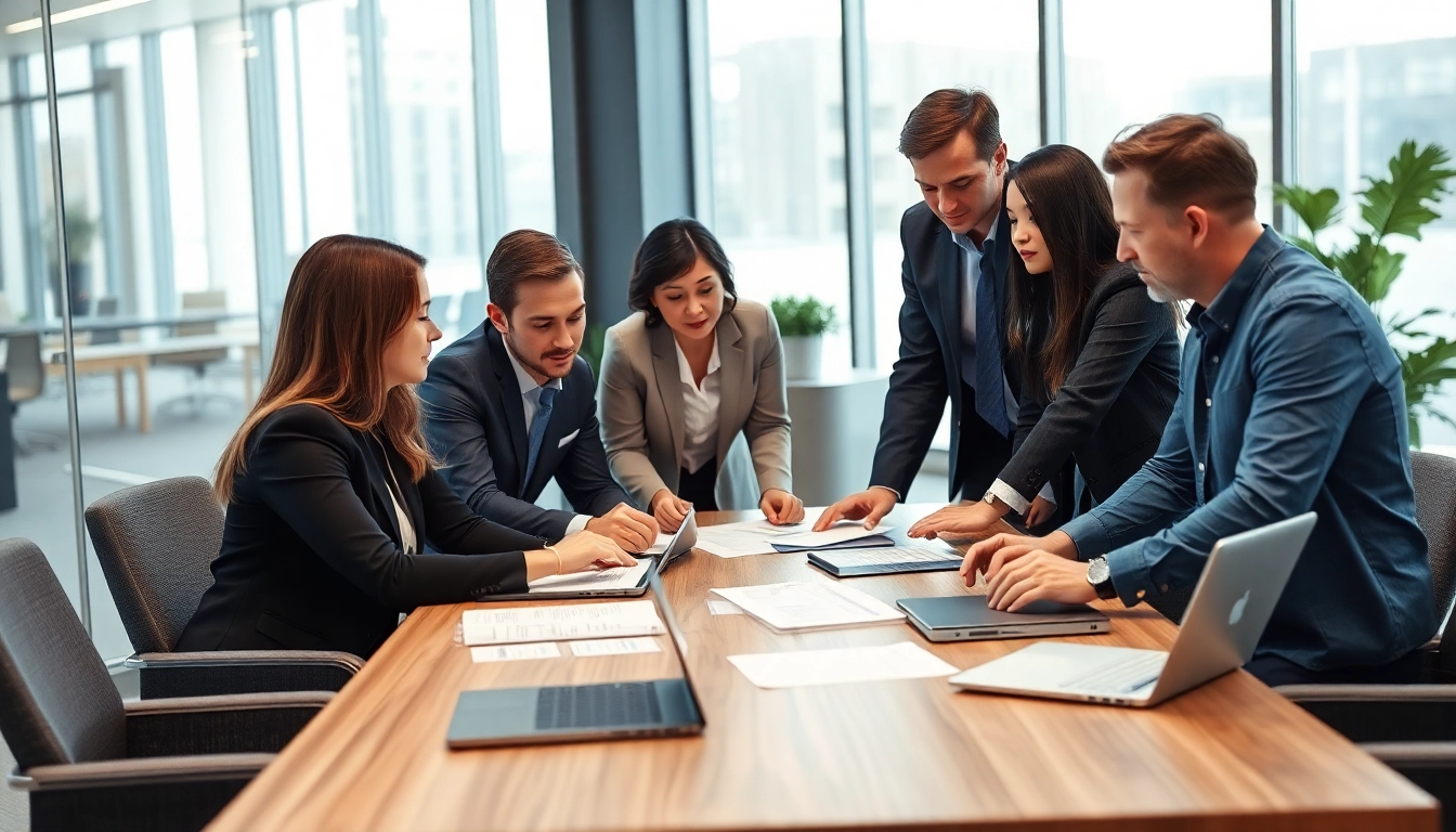 Effective strategies for debt collection UK discussed by a professional team in a modern office.