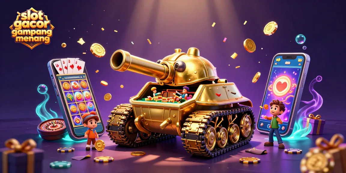 Menangkan jackpot dengan slot gacor gampang menang yang menampilkan kasino mini dalam tank keong emas.