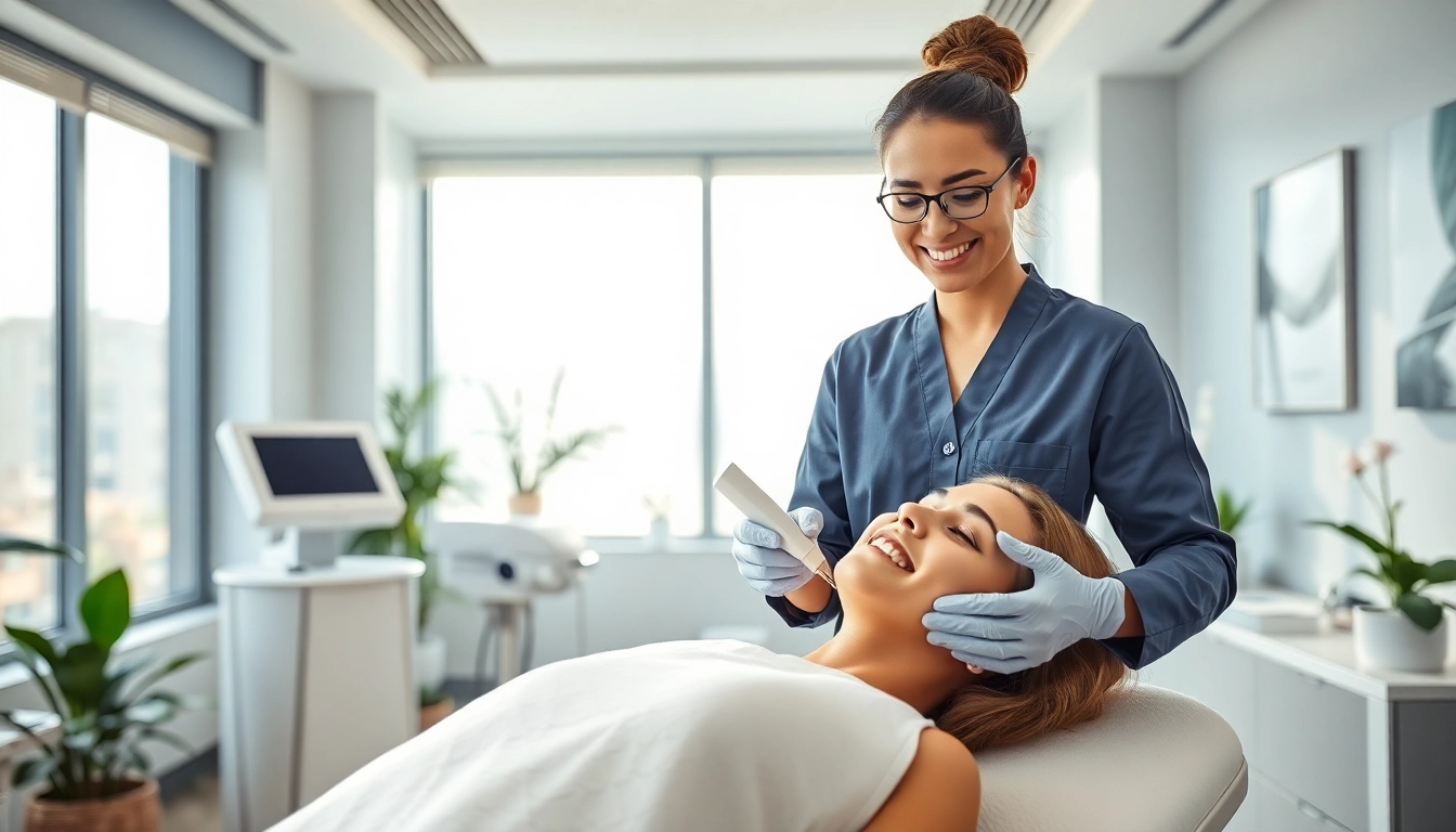 Aesthetic treatments clinic providing a serene atmosphere with professional staff and advanced equipment.
