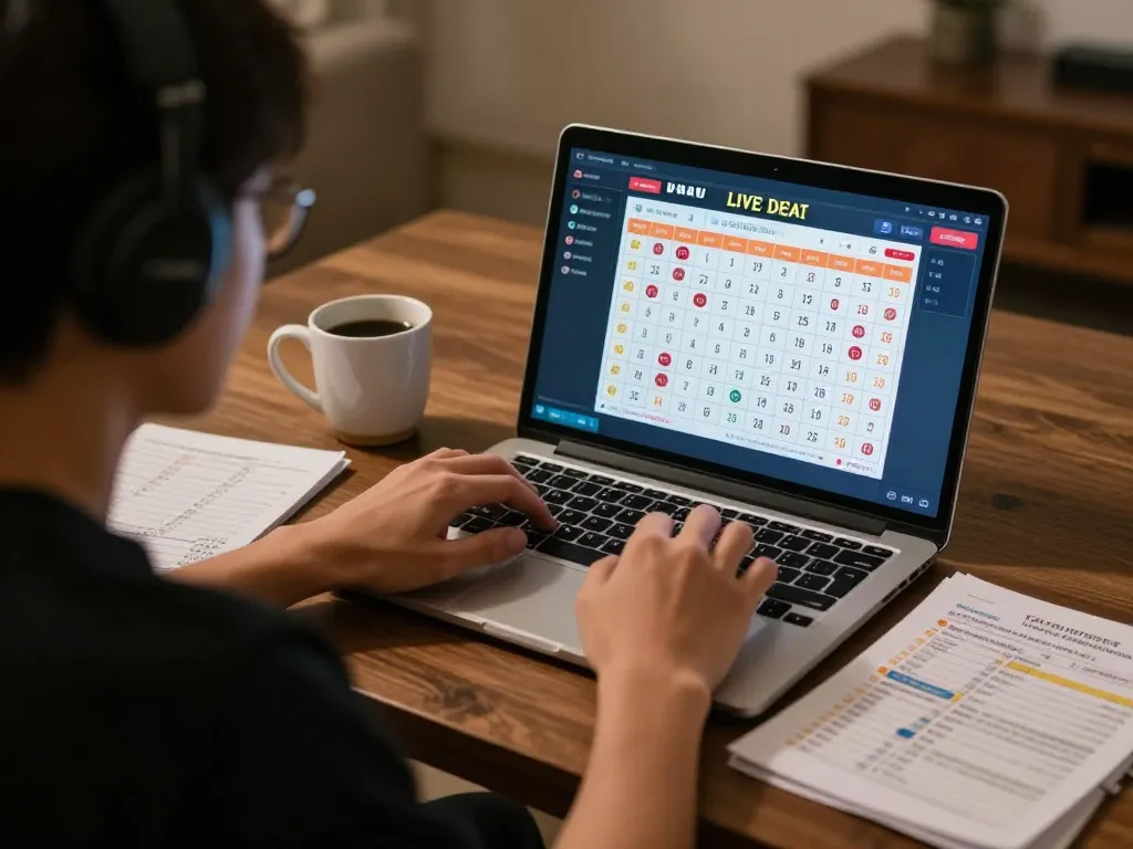 Sesi permainan Toto Macau online menunjukkan pemain yang terlibat dengan hasil undian langsung dan catatan strategi