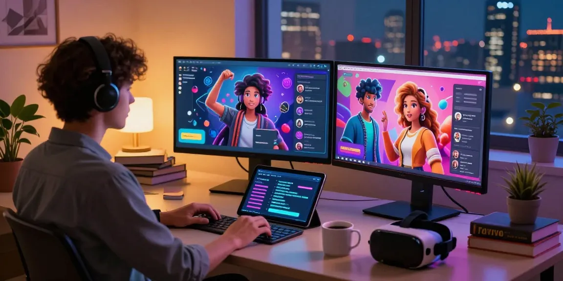 Tavern AI immersive chat experience featuring user engaging with creative AI characters in a vibrant digital workspace.