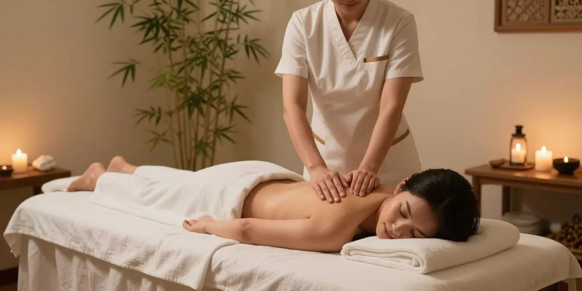 Relaxing Swedish massage at makangs.com/region/국내/서울-/마사지-스웨디시 spa with ambient lighting and soothing atmosphere.
