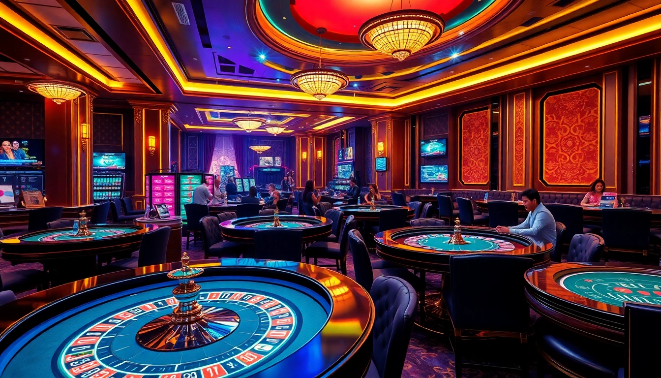 Players enjoy thrilling games in a luxurious casino setting enhanced by porn ai technology for a unique gambling experience.
