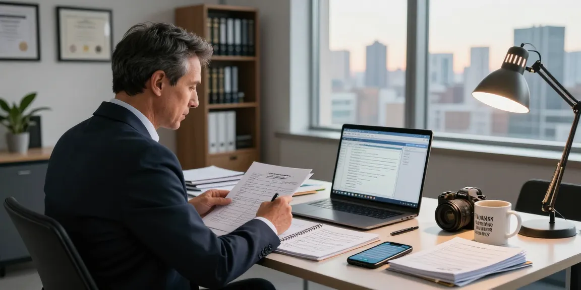 Analyzing asset tracing data in a professional office setting with financial documents and software tools