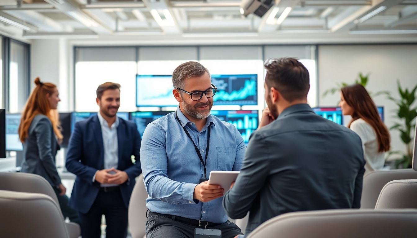 Collaborative scene showcasing managed it services lakeland in a modern office environment.