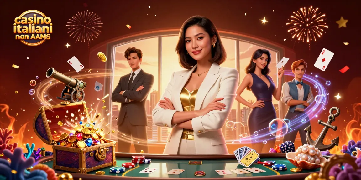 Vivi un'esperienza di gioco emozionante nei casino italiani non AAMS con un elegante dealer che mostra carte dorate