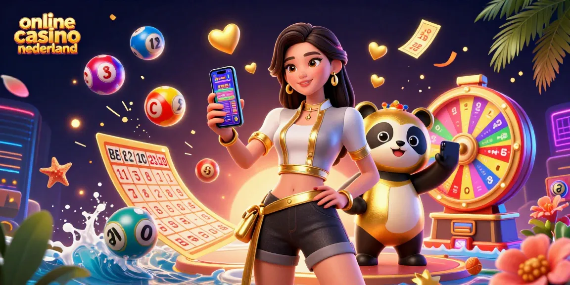 Experience the excitement of online casino nederland with vibrant games and colorful elements in an engaging 3D scene.