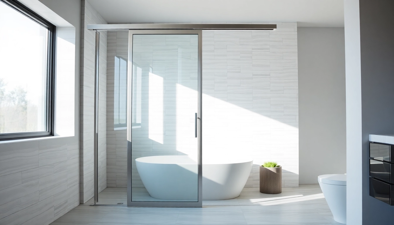 Enhance your bathroom with stylish shower sliding doors showcasing a sleek design.