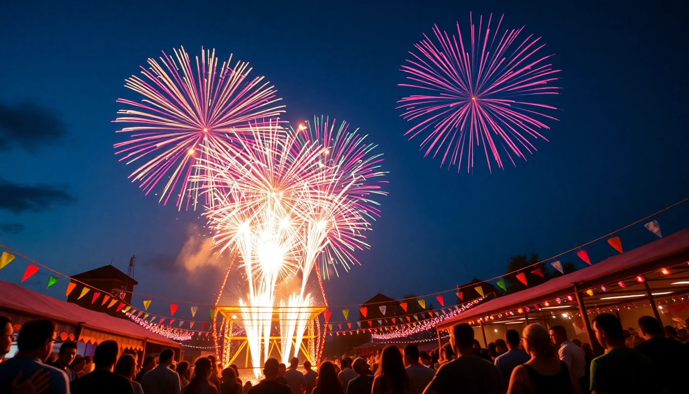 Enjoying a festive fireworks display for cheap fireworks near me in a vibrant outdoor setting.