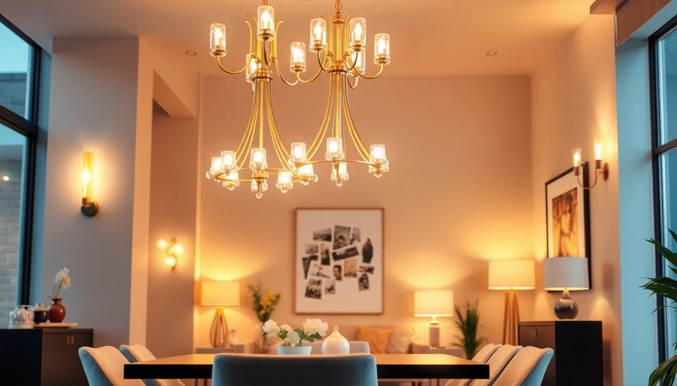 Showcasing various lighting solutions that enhance modern interior designs.