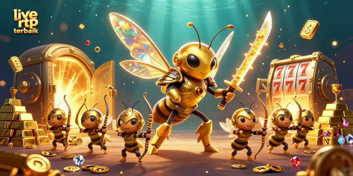 Engage in live rtp terbaik action with dynamic golden hornet samurai in an energetic casino scene.