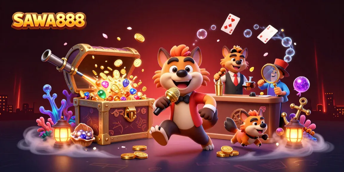 Experience the thrill of SAWA888 as cartoon hyenas bring a comedy casino to life.