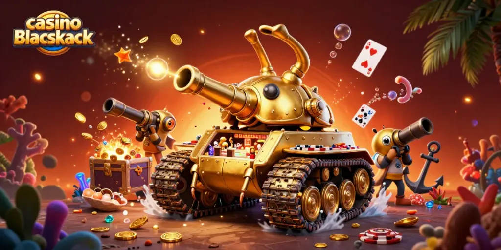Juega al casino blackjack en un entorno divertido, con riqueza visual llena de detalles vibrantes y elementos de juego.