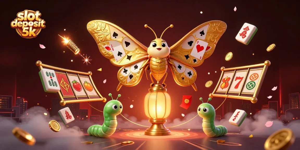Spin the slot deposit 5k reels with colorful characters and festive casino elements in this vibrant illustration.