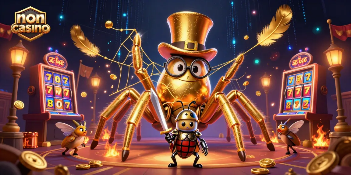 Engage with top non uk casino action featuring a golden tarantula and a brave beetle knight.