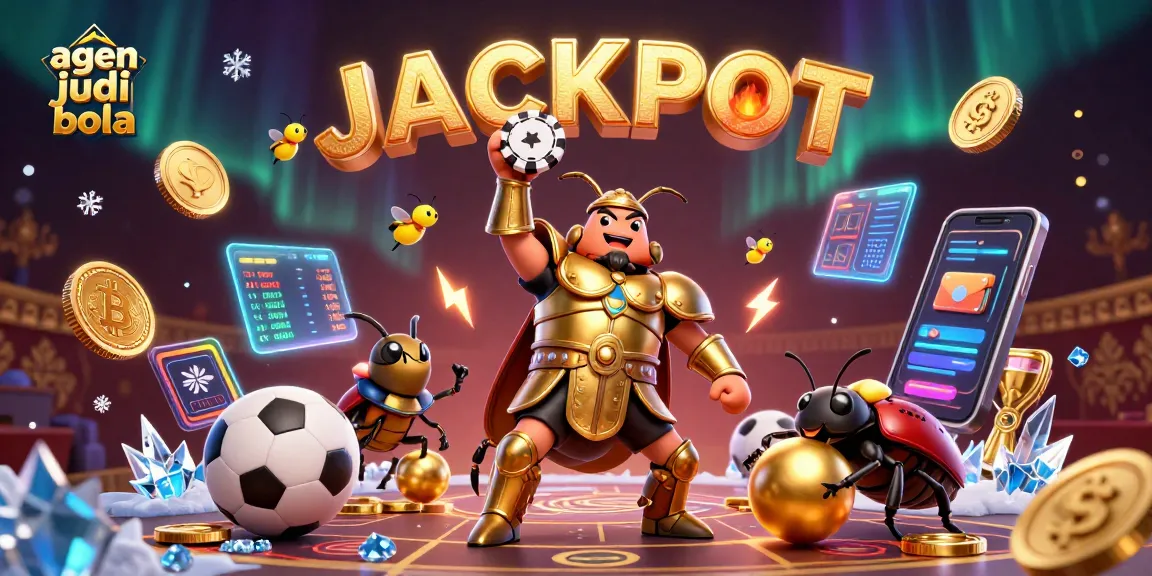 Experience thrilling action with agen judi bola as beetles celebrate a sports betting jackpot in a vibrant scene.