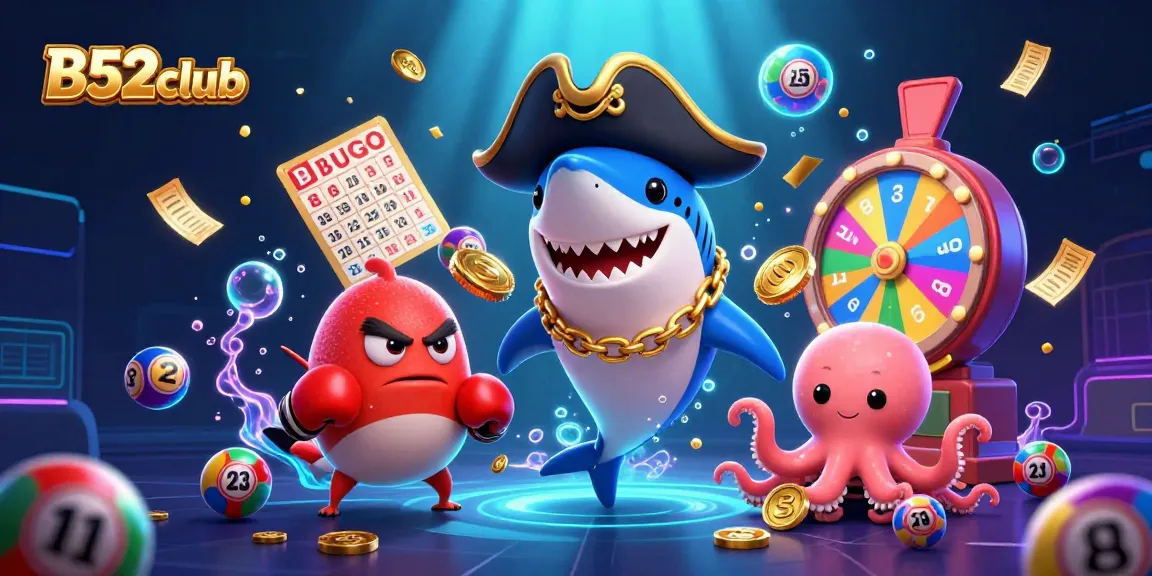 B52club engages players with colorful lottery balls and cartoon characters, ensuring thrilling gaming experiences.