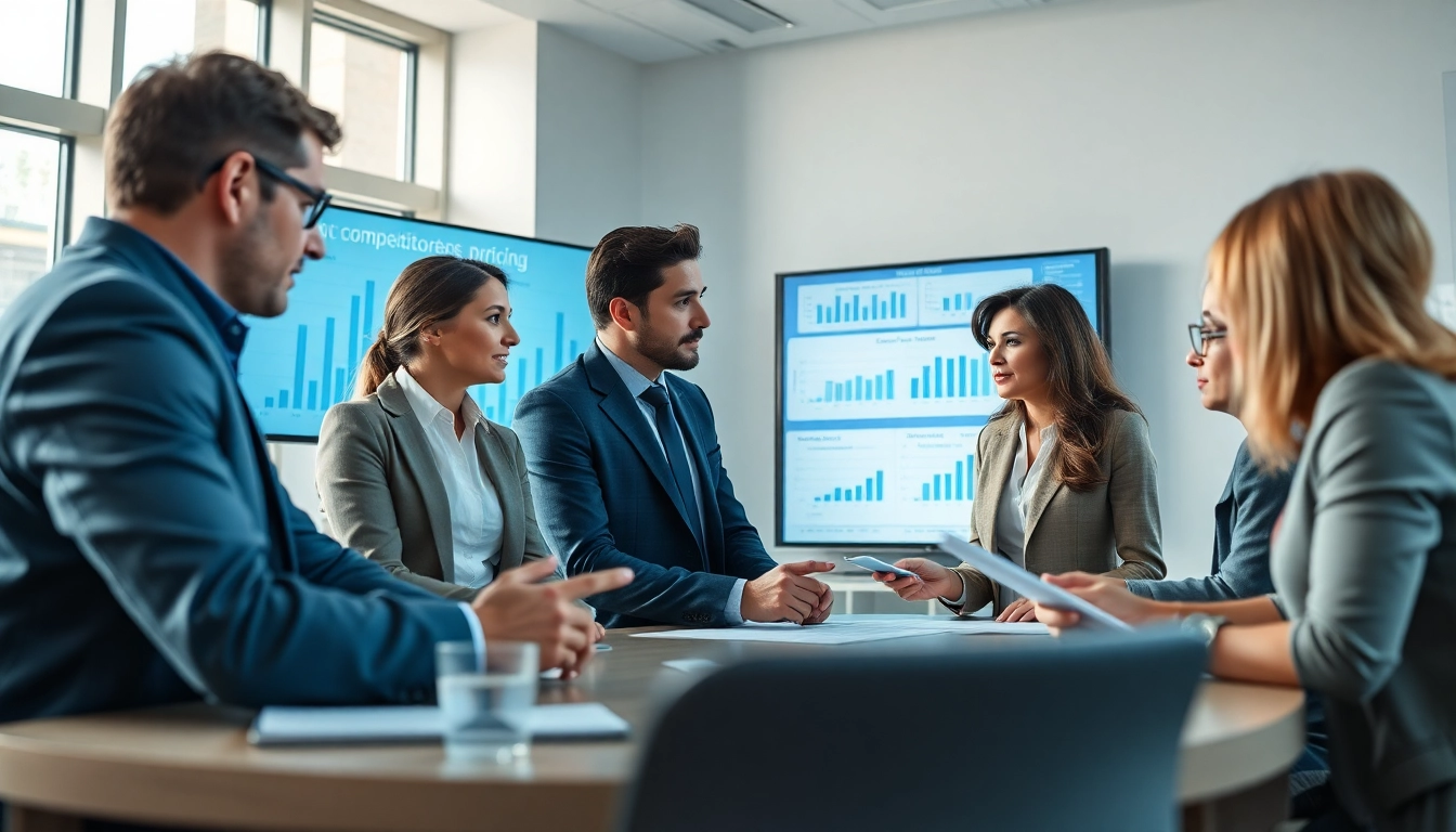 Analyzing competitor pricing strategies in a dynamic professional meeting.