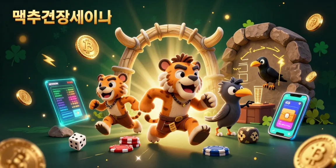 최고의 먹튀검증사이트에서 캐주얼하게 배팅하고 승리하는 3D 카툰 일러스트