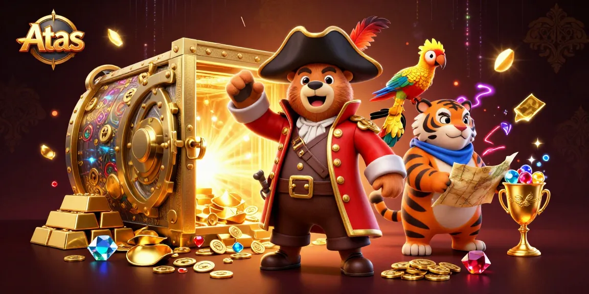 Experience the thrill of Atas Casino with pirate adventure motifs and dazzling treasures.