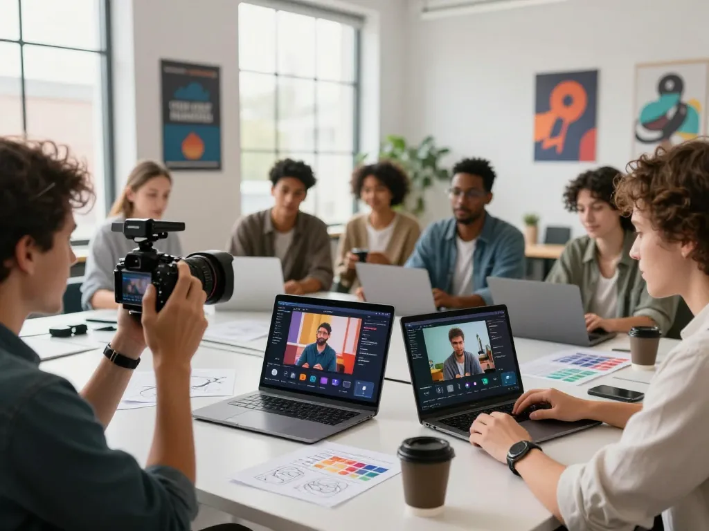 Creating dynamic videos with Seedance 2.0 in a creative studio.