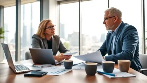 Engaging retirement planning for business owners San Antonio session between a financial planner and a client.