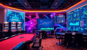Experience the excitement of Canada casinos online with a high-tech gaming setup.