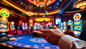 Experience thrilling gameplay at raja toto88 with vibrant casino tables and excited players engaged in slots and roulette.