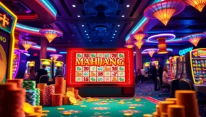 Experience the excitement of a mahjong slot demo in a luxury casino setting.