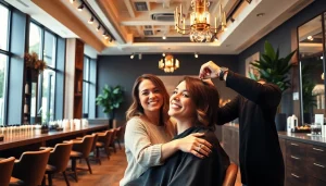 Hair salons San Diego - A welcoming hair salon offering complimentary haircuts with a vibrant atmosphere and eco-friendly Aveda products.