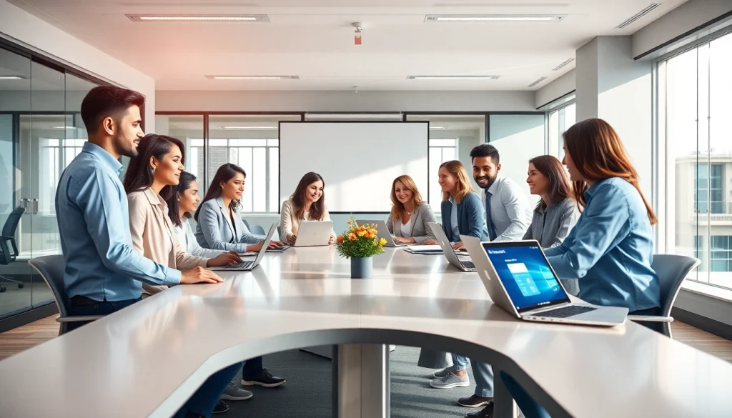 在现代办公室中使用 WPS下载 软件进行协作以提升生产力。